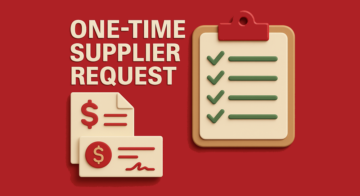 one-time supplier requestconcept
